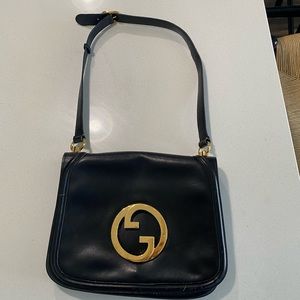 Gucci black leather blondie bag